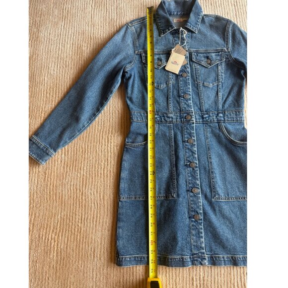 Faherty Michelle Denim Dress Sea Bright Wash Size 4 NWT - Picture 7 of 8